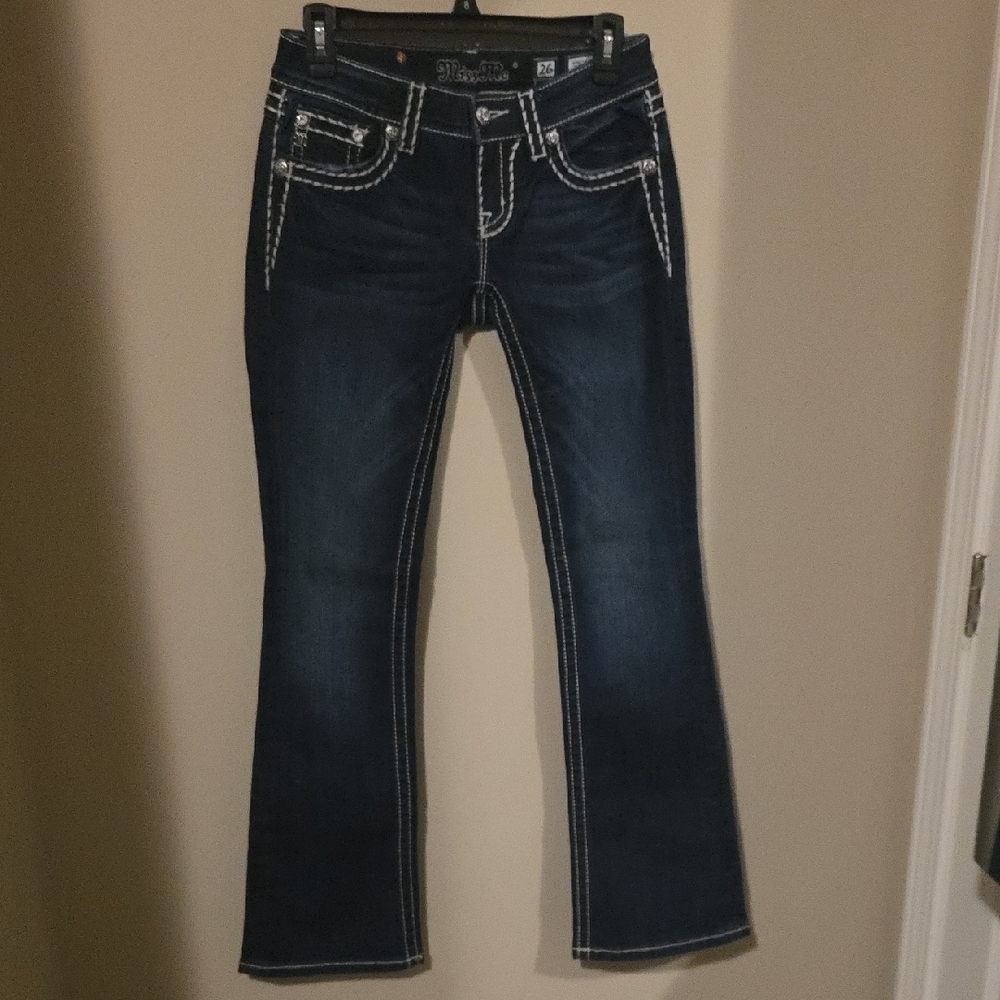 Miss Me Deep Blue Boot Cut Jeans